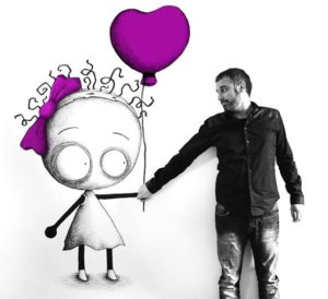 ماسيمو جواريني وبطلة لعبته Murasaki Baby